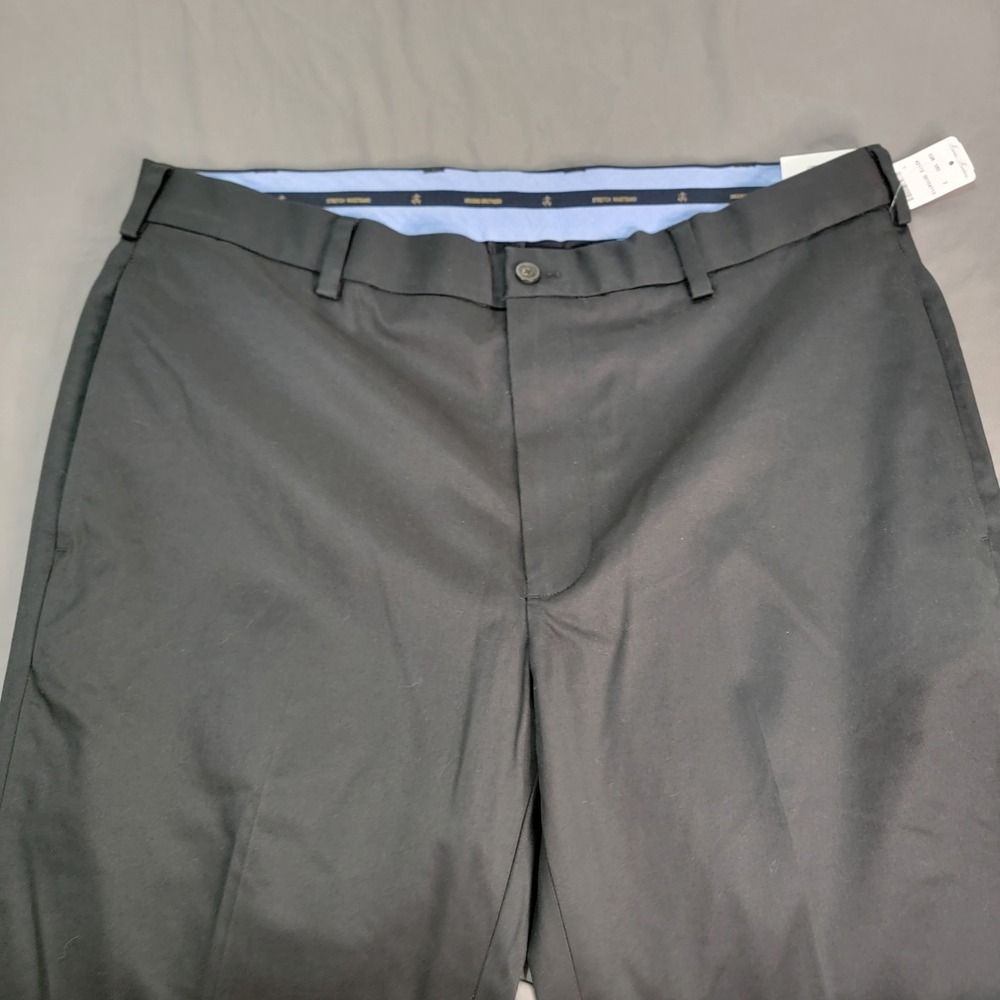 New Brooks Brothers Advantage Chino Stretch Pants Mens 38x30 Black Clark Fit - Picture 2 of 12